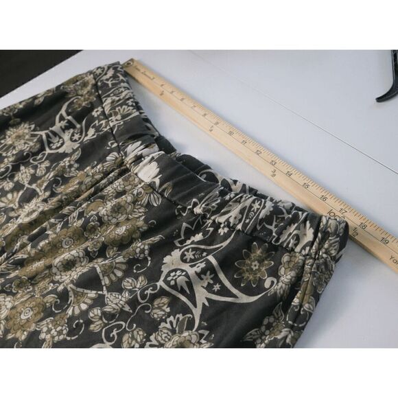 Women's Green Floral Elastic Waist Wide Leg Pants 4XL - Picture 4 of 7